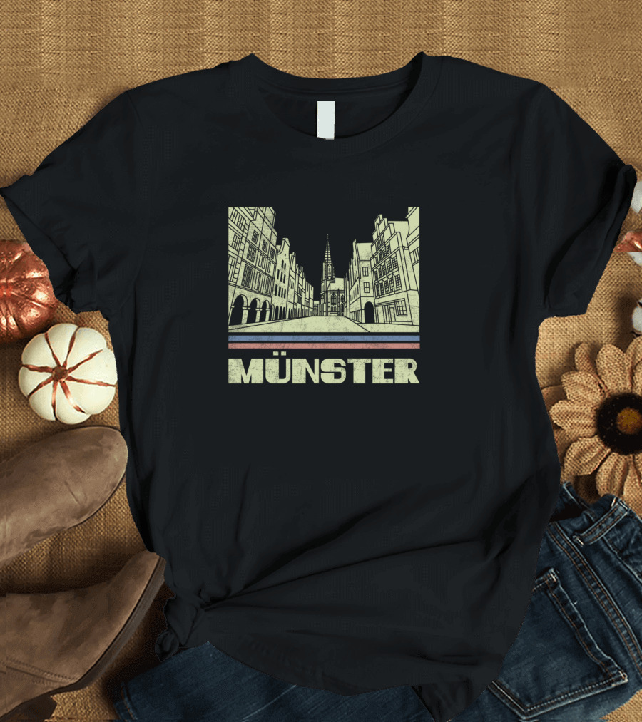 Münster Germany Historic Skyline Cityscape T-Shirt
