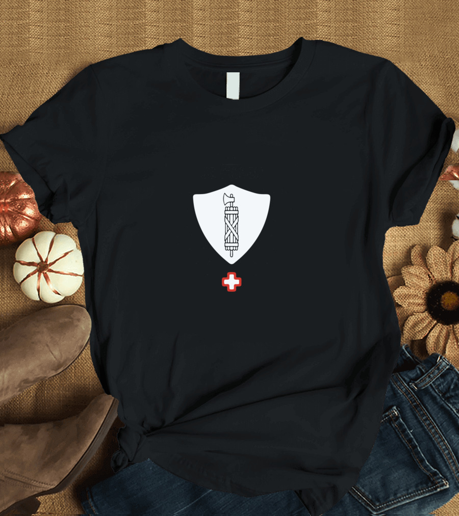 St Gallen Crest Schweiz Swiss Cross Emblem Winged Shield T-Shirt