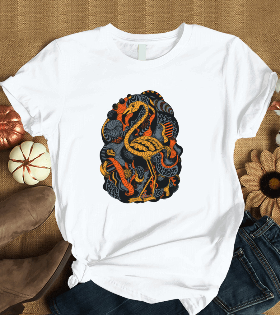 Orangrey Lost Flamingo Psychedelic Swirl T-Shirt