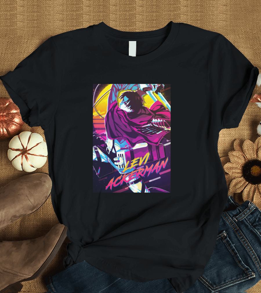 Levi Ackerman Strongest Soldier AOT Neon T-Shirt