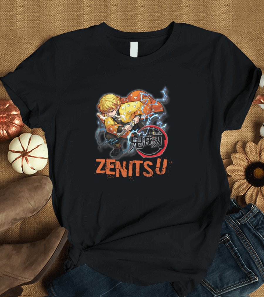 Zenitsu Agatsuma Demon Slayer Thunder Breathing Anime Character T-Shirt