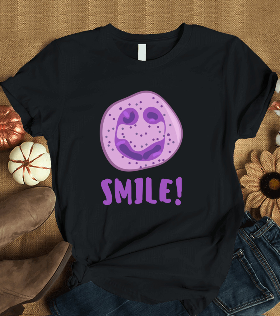 Smile White Blood Cell Smiling Neutrophil T-Shirt