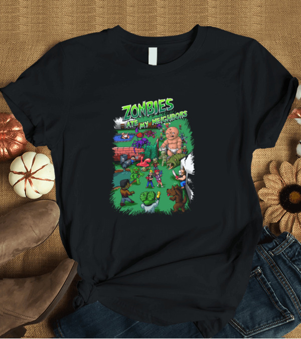 T-Shirt: Zombies Ate My Neighbors Monsters Game T-Shirt Zombies Ate My Neighbors Monsters Game T-Shirt