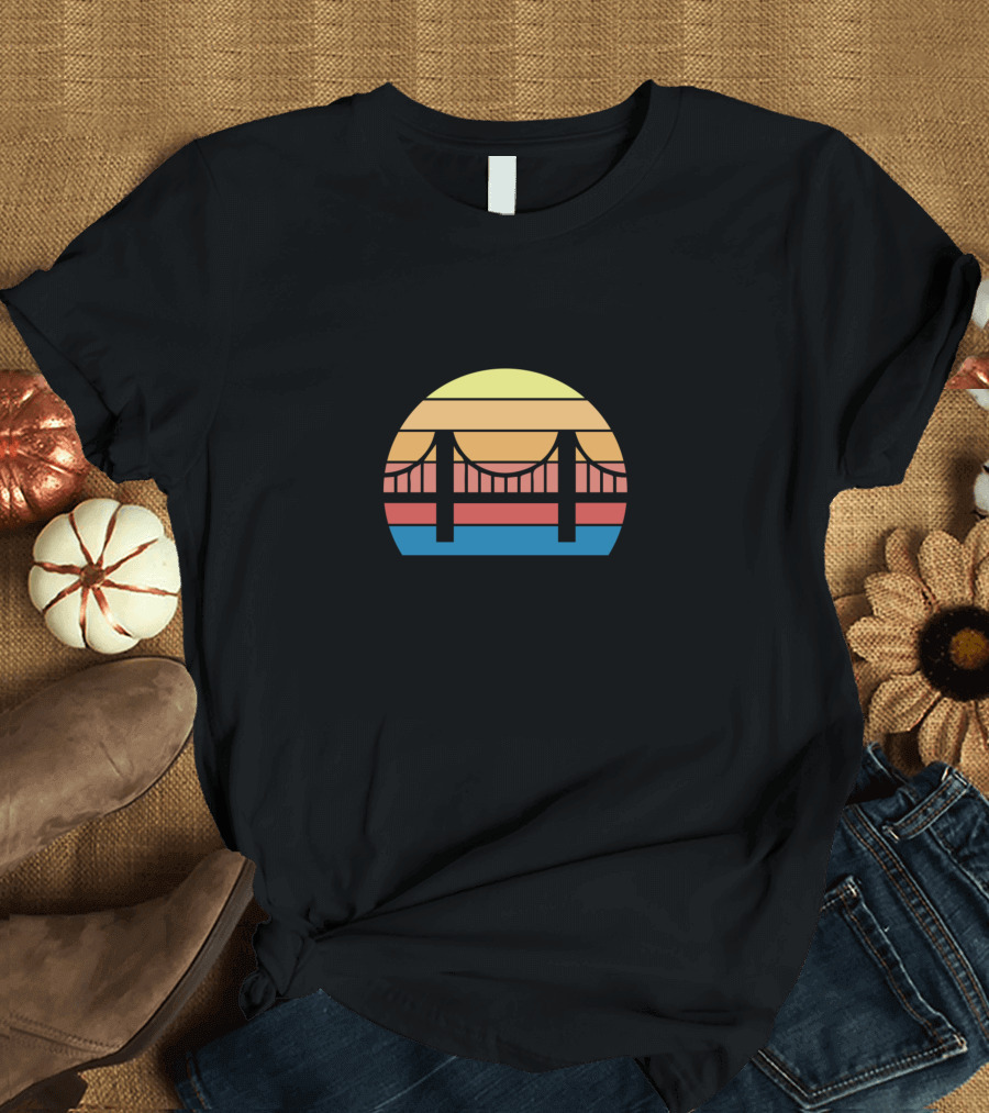Truss Me I'm a Civil Engineer Bridge Sunset T-Shirt