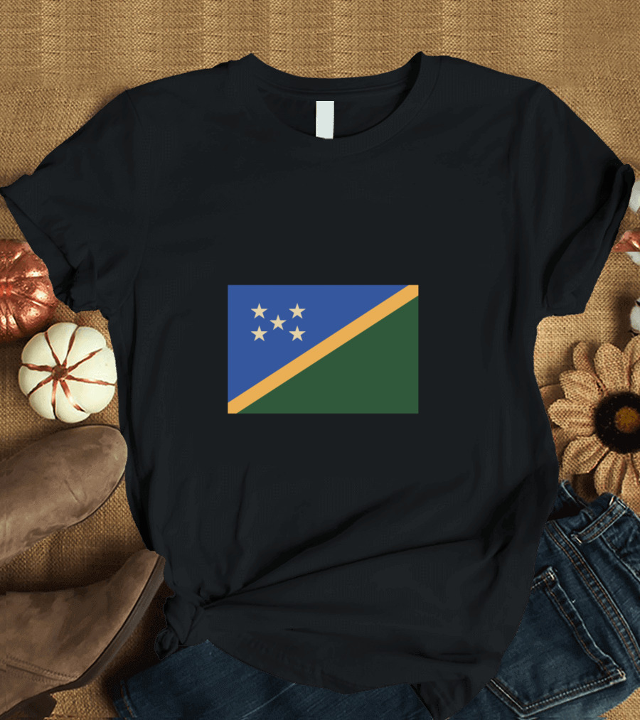 Solomon Islands Honiara Flag Iconic Display T-Shirt
