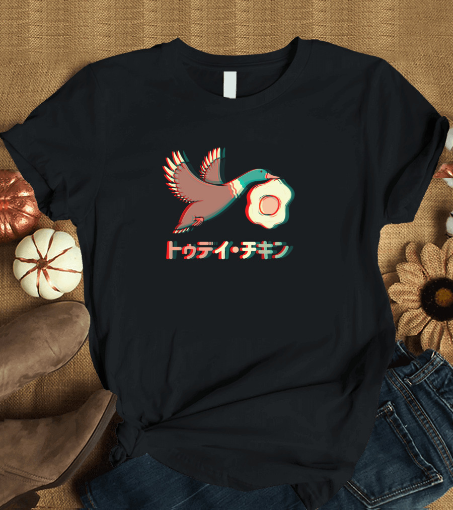 Aesthetic Otaku Manga Style Duck And Fried Egg T-Shirt