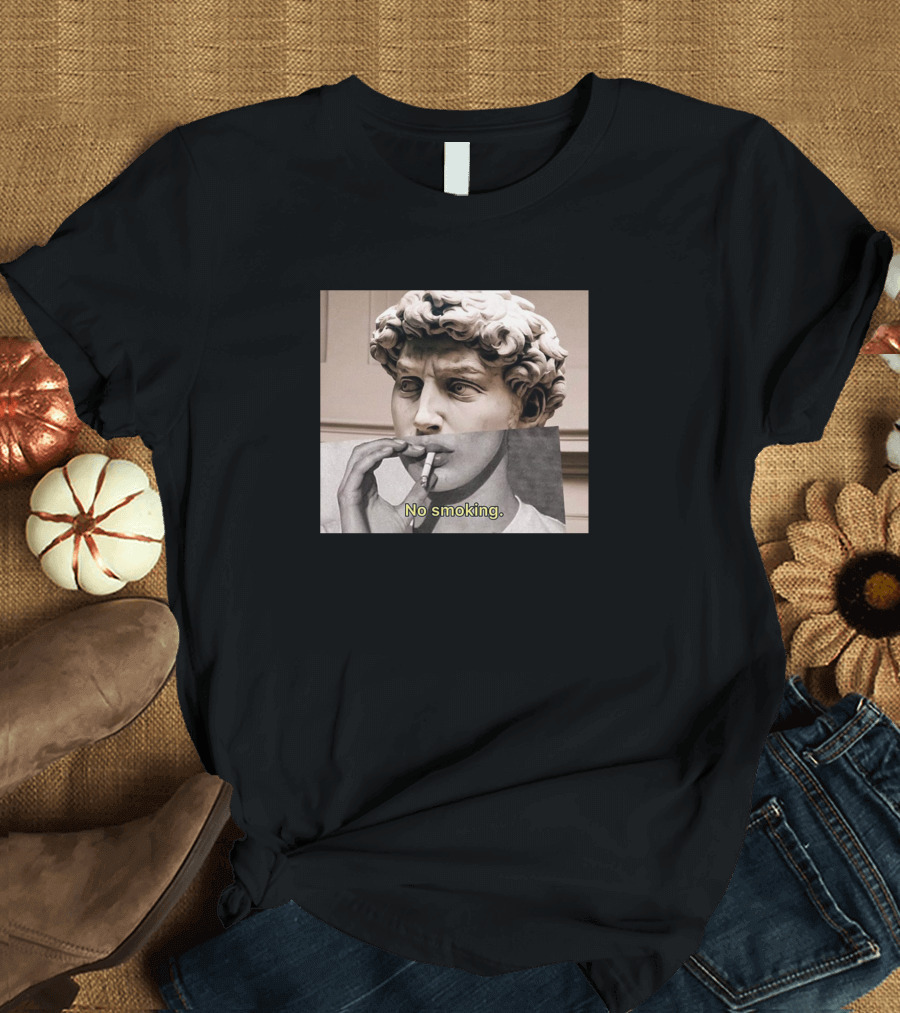 No Smoking Smoking Statue T-Shirt