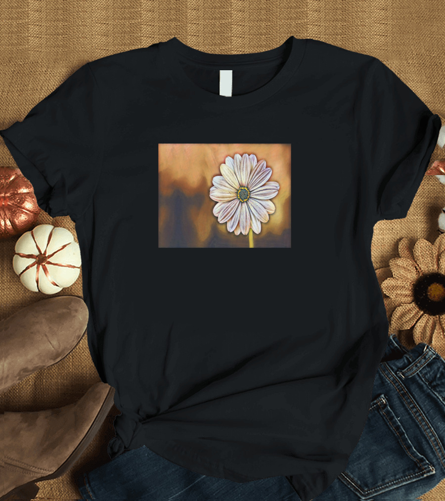 African Daisy Digital Botanical Flower T-Shirt