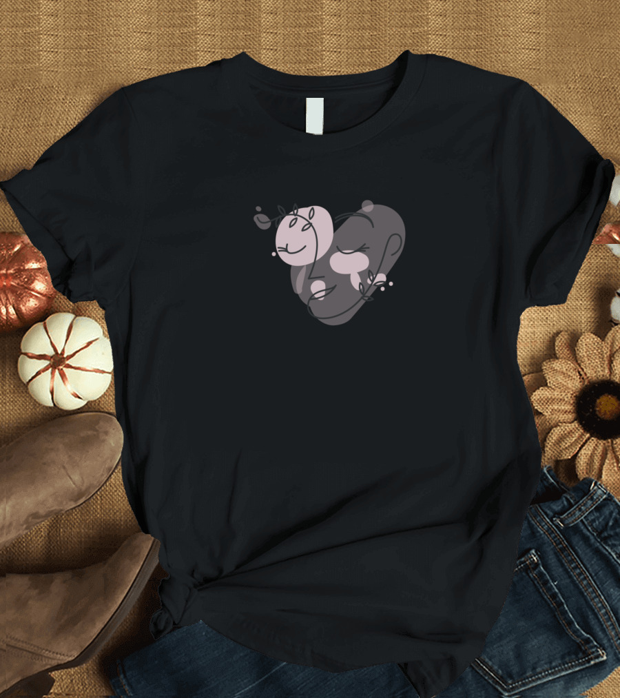 Coffee Will Fix Everything Abstract Line Art Face T-Shirt