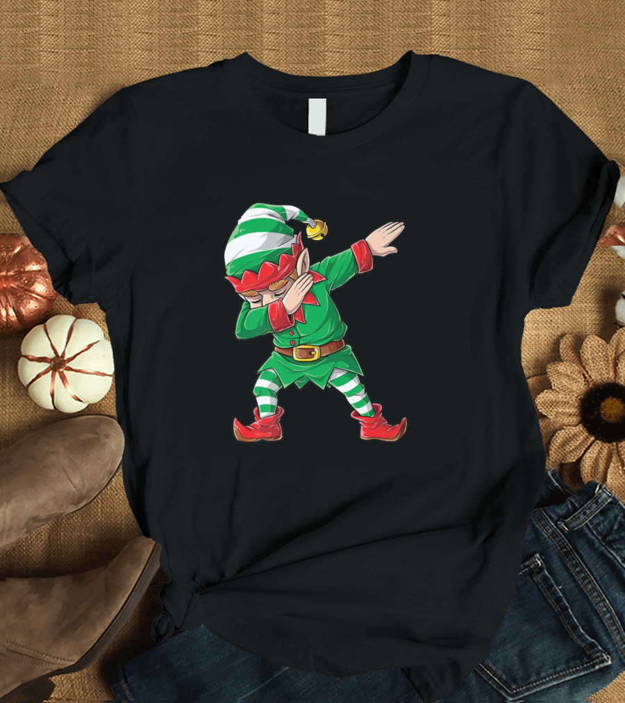 Dabbing Elf Squad Christmas Dabbing Elf T-Shirt