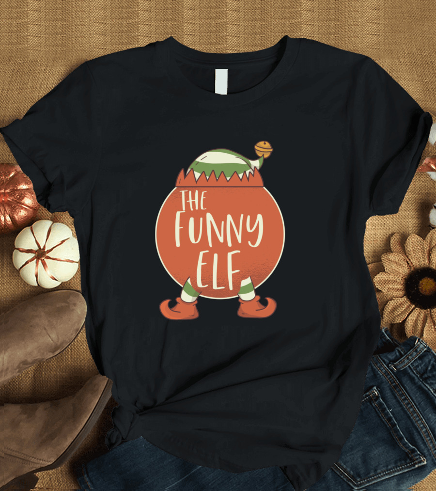 The Funny Elf Family Christmas Costume Outfits T-Shirt
