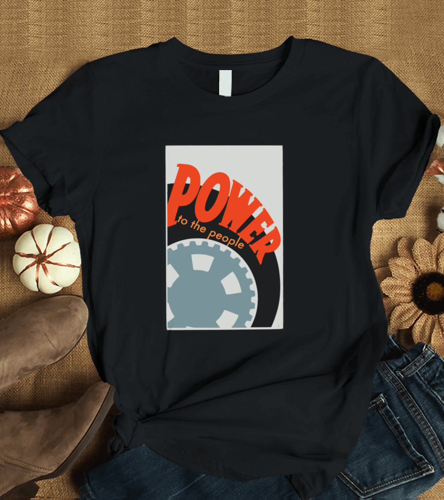 Power To The People Gearwheel Icon T-Shirt