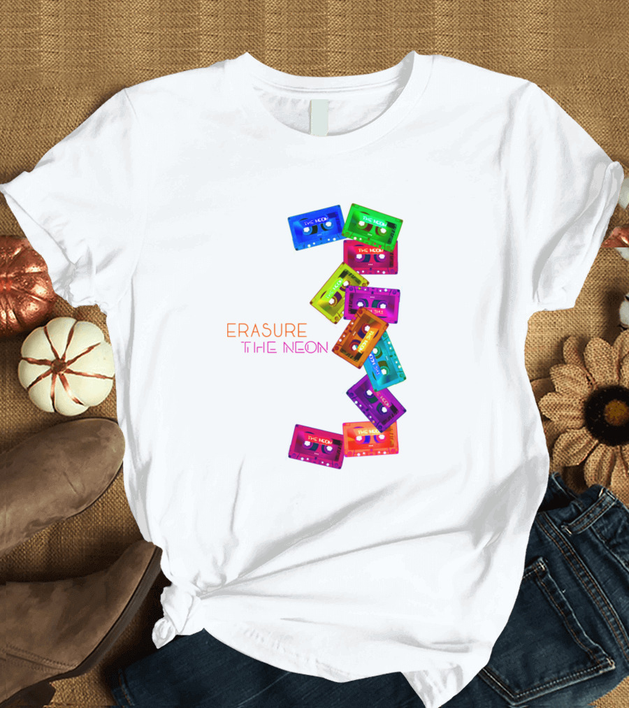 ERASURE THE NEON Colorful Cassettes T-Shirt
