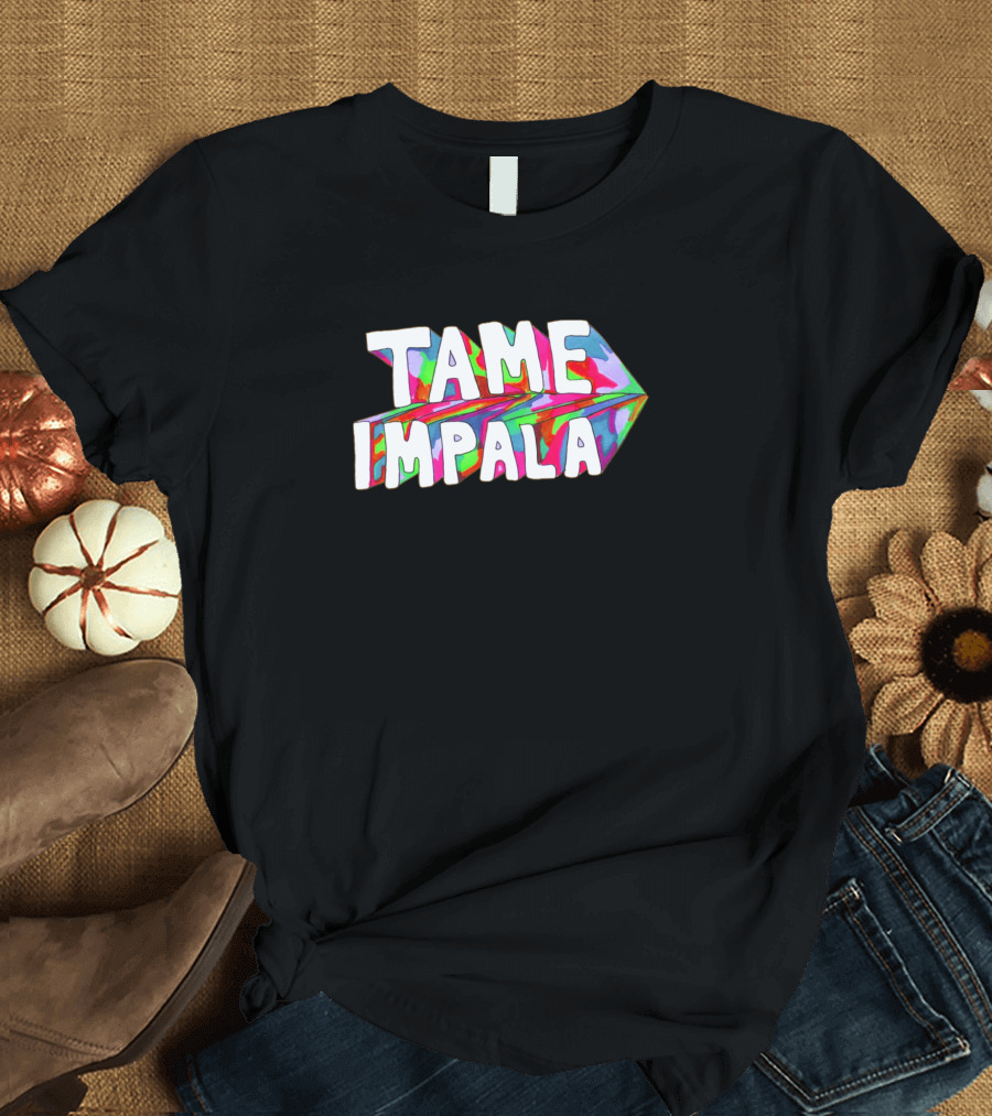 Tame Impala Psychedelic Arrow Text Disco Music T-Shirt