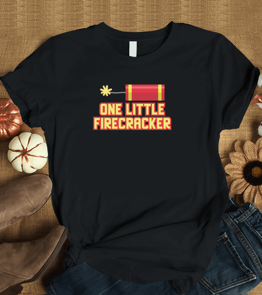 One Little Firecracker Red Yellow Firework T-Shirt