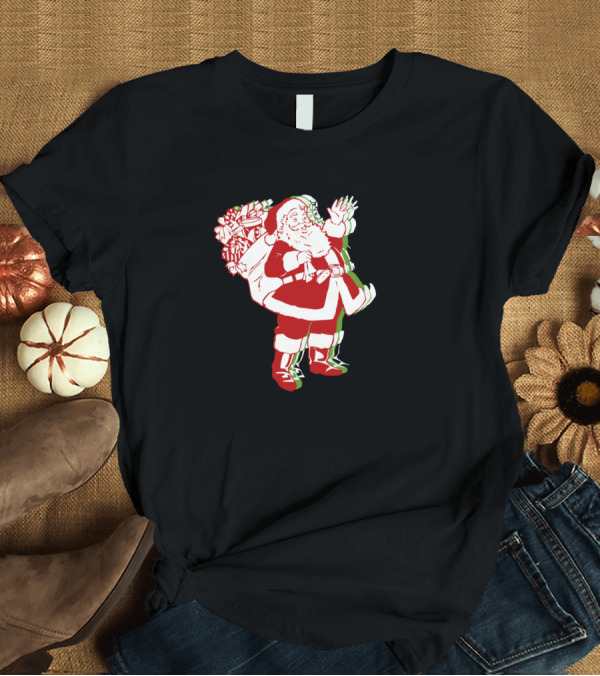 T-Shirt: Santa Claus Classic Christmas Style 40s 50s 60s Retro Vibe T-Shirt Santa Claus Classic Christmas Style 40s 50s 60s Retro Vibe T-Shirt