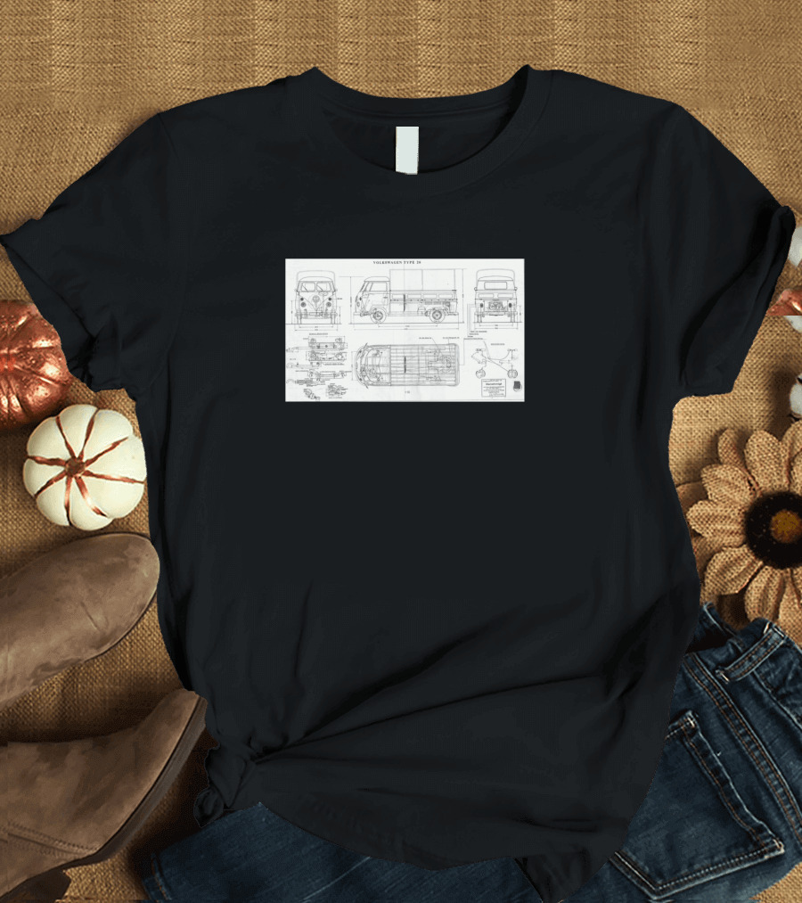 Volkswagen Type 2 Blueprint T-Shirt