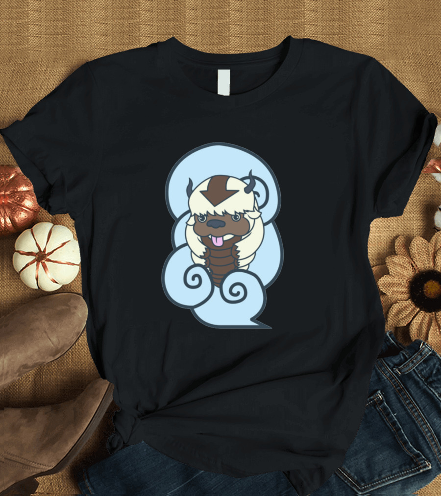 Appadorable Appa Avatar The Last Airbender Cute Flying Sky Bison in Clouds T-Shirt