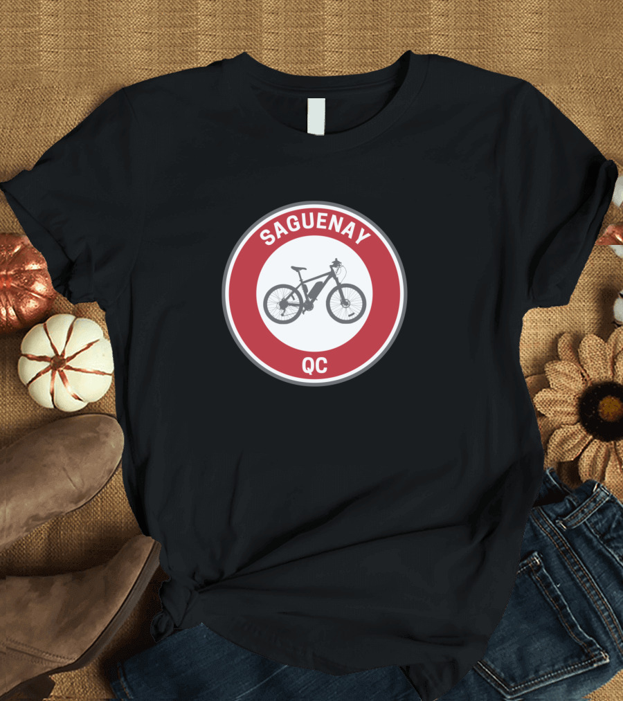 Saguenay Quebec Bicycle Badge Vintage T-Shirt