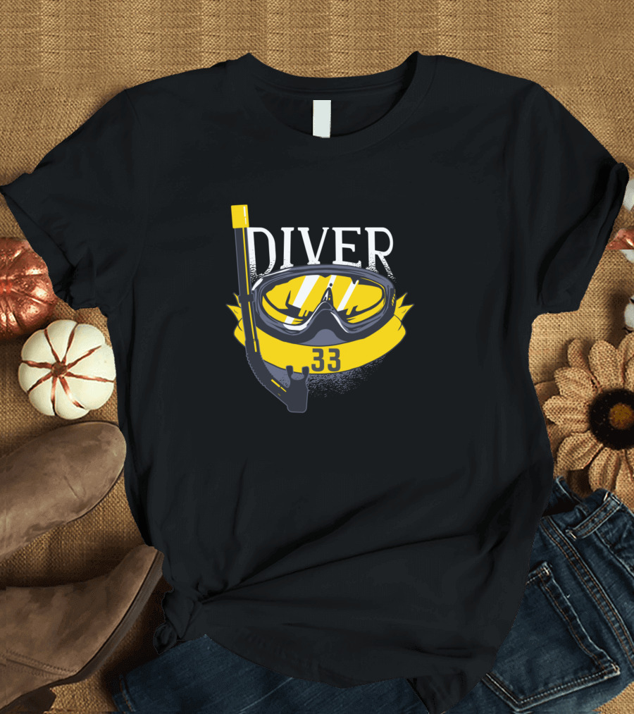 Diver 33 Birthday Scuba Diving Mask Snorkel T-Shirt