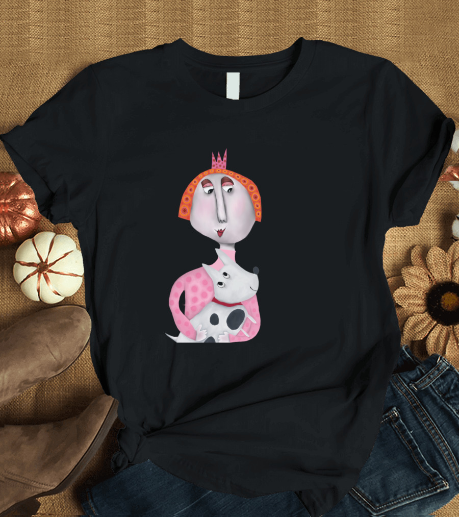 Happy Birthday Buddy with Playful Royalty and Pet Embrace T-Shirt
