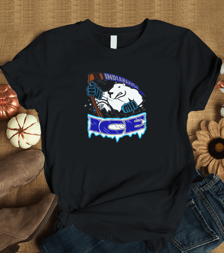 Indianapolis Ice Hockey Polar Bear T-Shirt