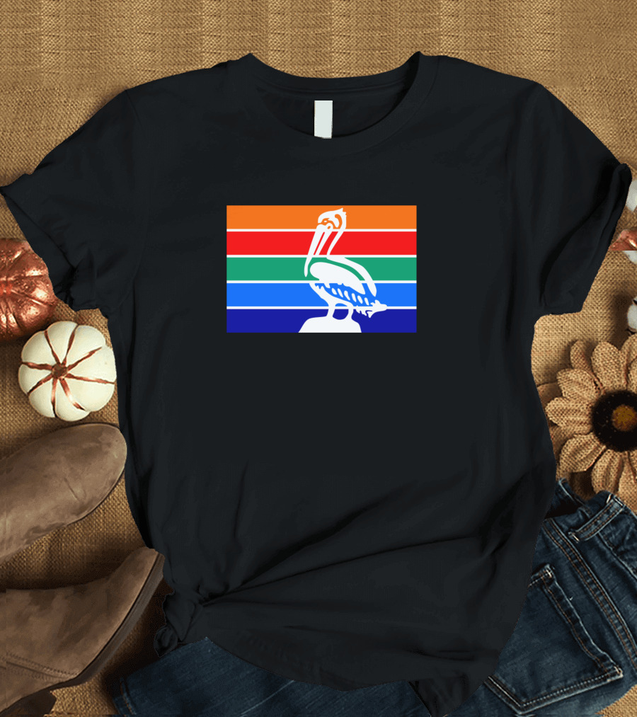 St Petersburg Flag Pelican Multicolor Stripes T-Shirt