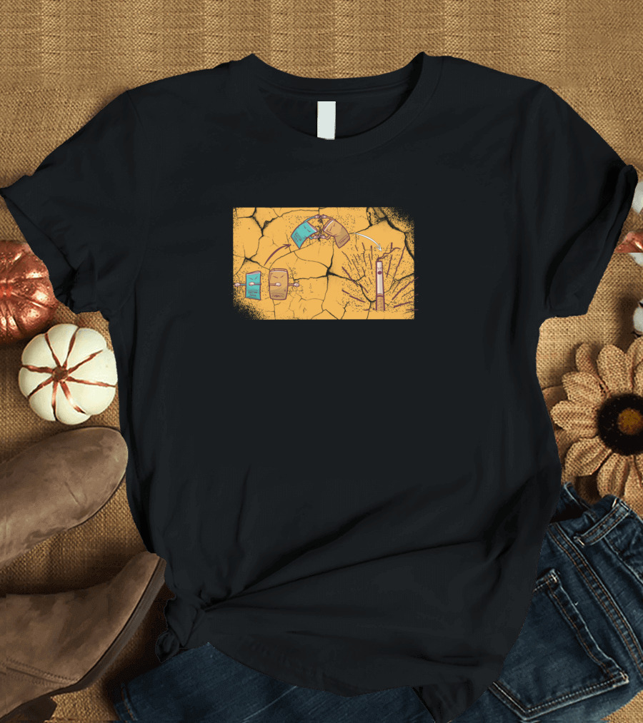 Space Invaders Cigarette Humor Smoking Joke T-Shirt