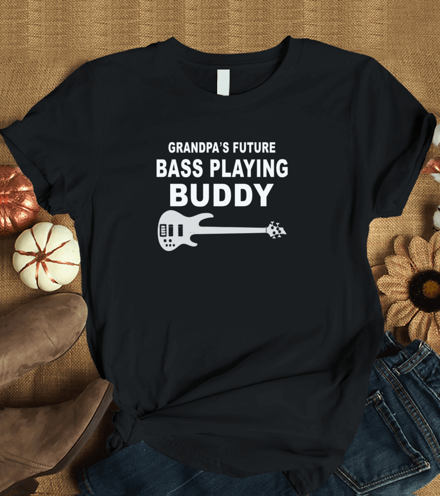 Grandpa's Future Bass Playing Buddy Electric Guitar T-Shirt