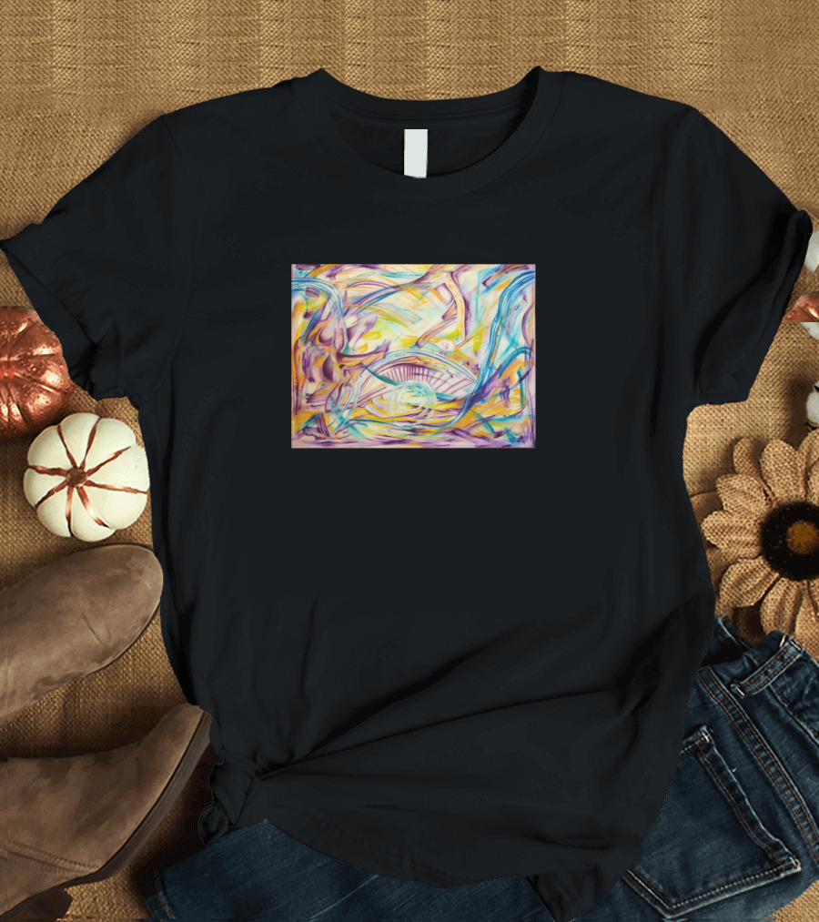 Visions Abstract Eye Artwork Multicolor T-Shirt