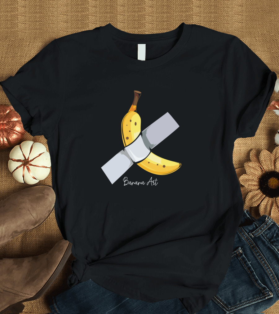 Banana Art Yellow Exotic Banana Fruit Duct Tape T-Shirt
