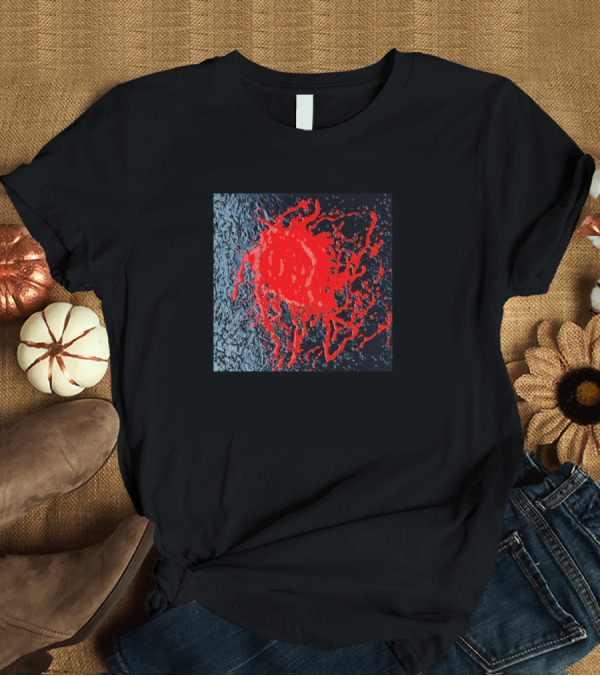T-Shirt: Creative Design Red Artistic Style Abstract Painting T-Shirt Creative Design Red Artistic Style Abstract Painting T-Shirt