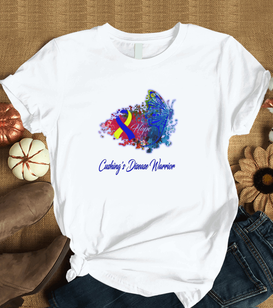 Cushing's Disease Warrior Hope Ribbon Butterfly T-Shirt