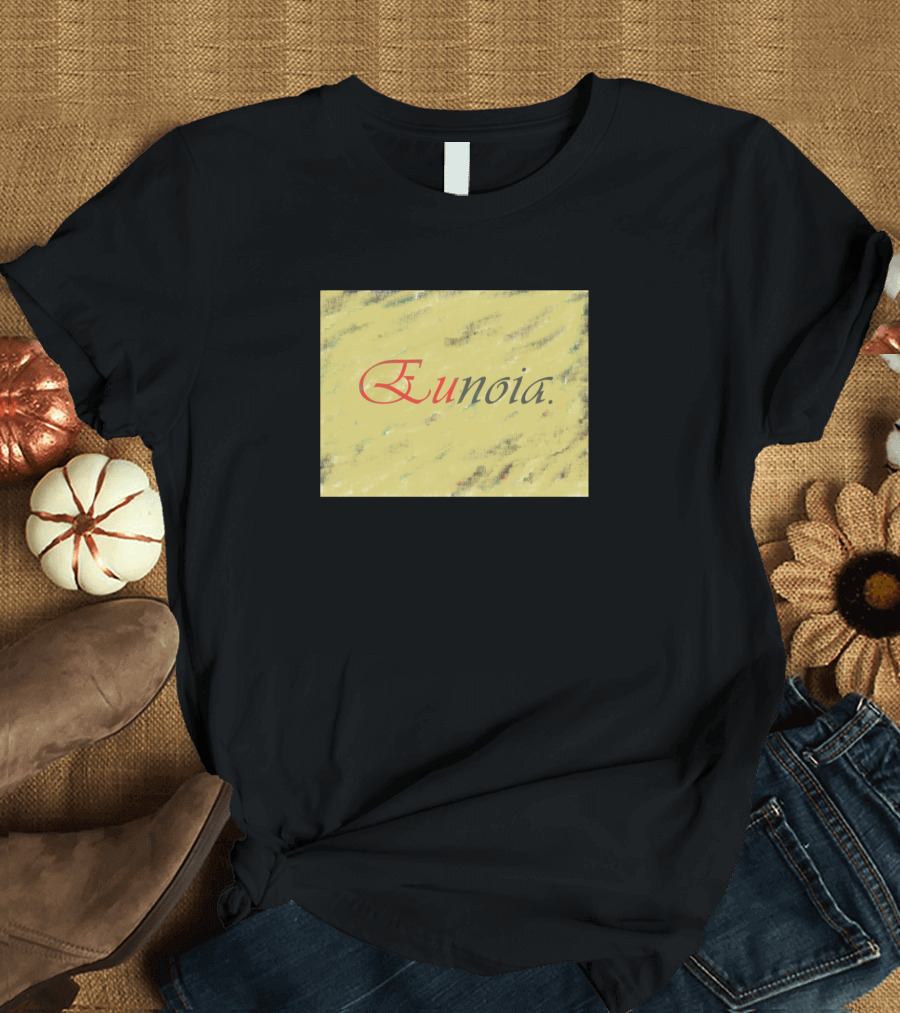 Eunoia Subtle Beige Brushstroke Aesthetic T-Shirt