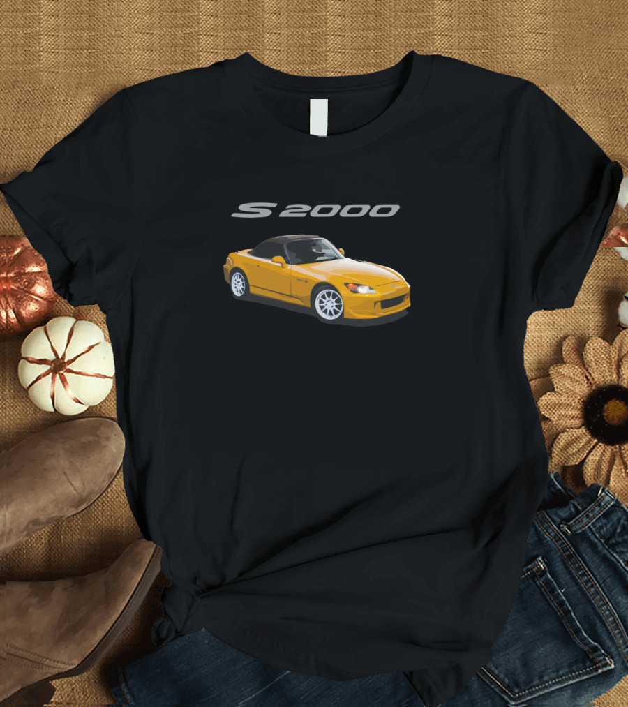 S2000 Honda Yellow Convertible Car T-Shirt