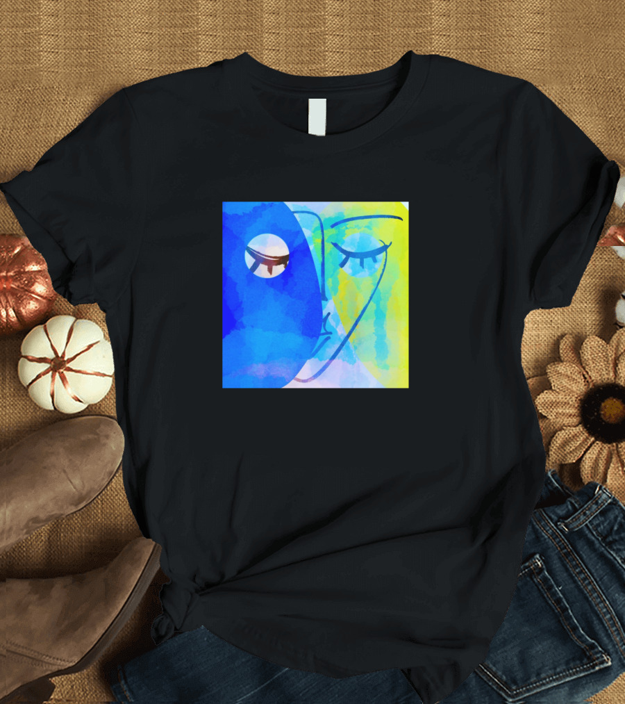 Unique Style Different Watercolor Abstract Face T-Shirt