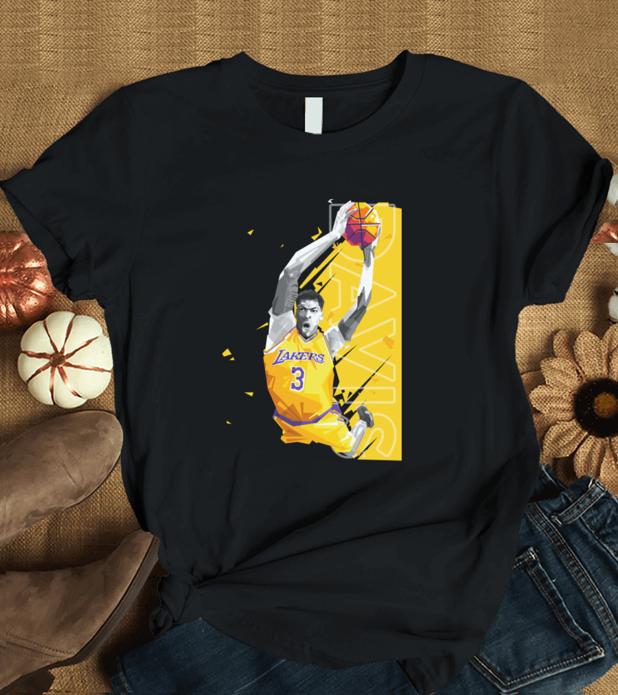 Los Angeles Lakers Anthony Davis Powerful Dunk T-Shirt