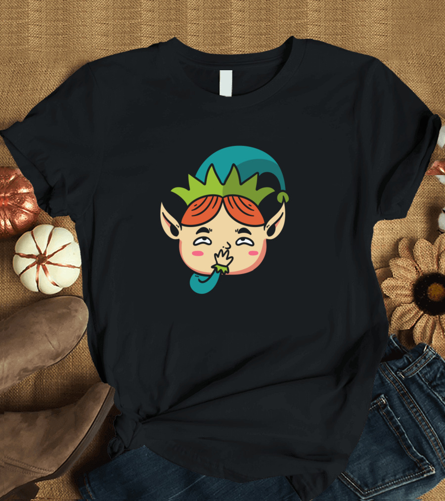 Elfs Laugh Whimsical Cheeky Elf Grinning Playfully T-Shirt