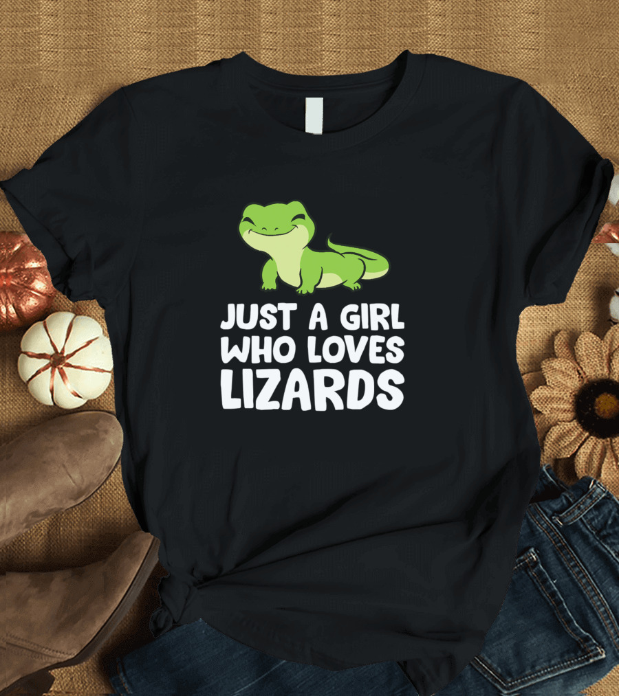 Just A Girl Who Loves Lizards Cute Reptile Lover T-Shirt