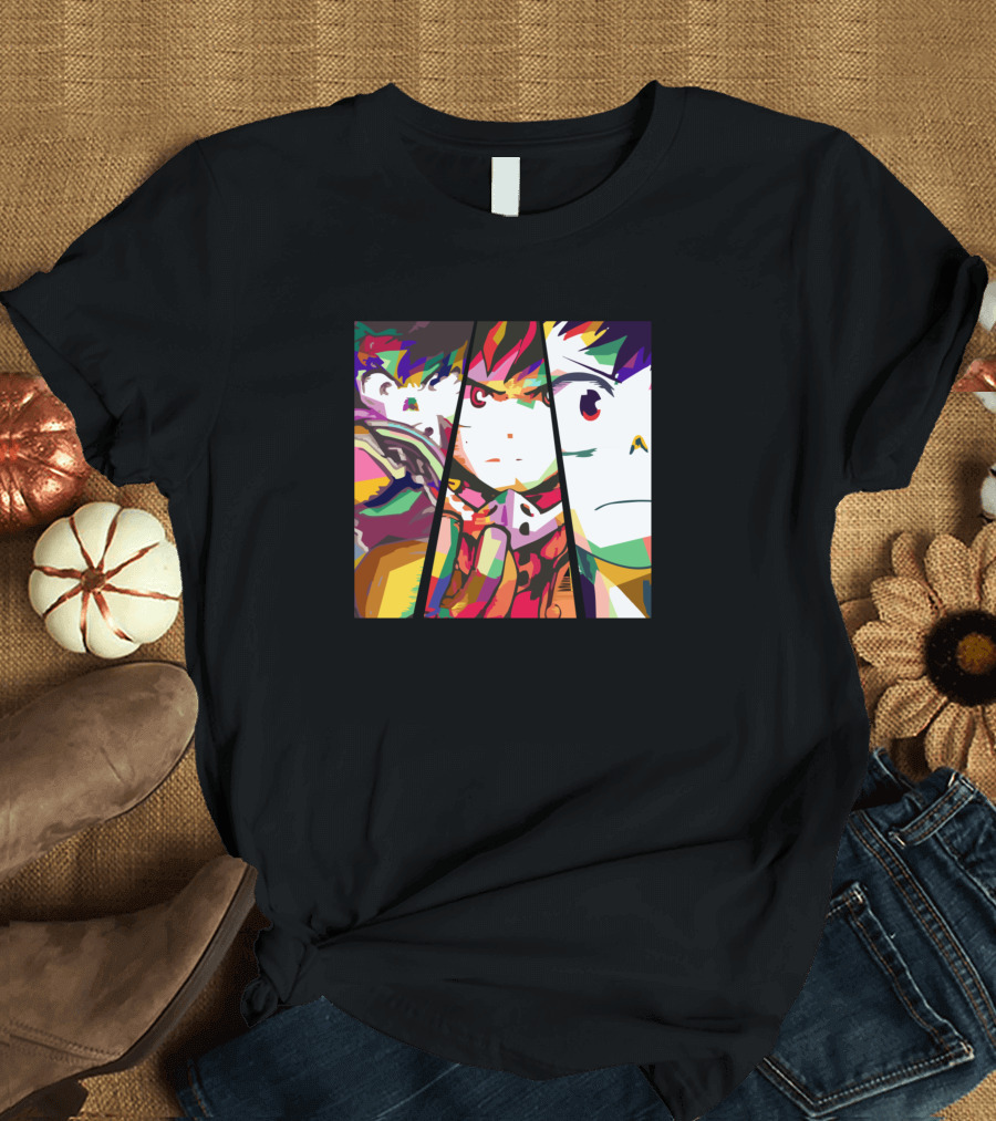 Midoriya Colorful Pop Art Trio Hero T-Shirt