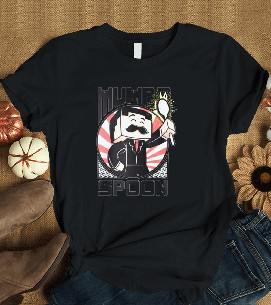 Mumbo Spoon Hermitcraft Red Sunburst Pixel Art Character T-Shirt