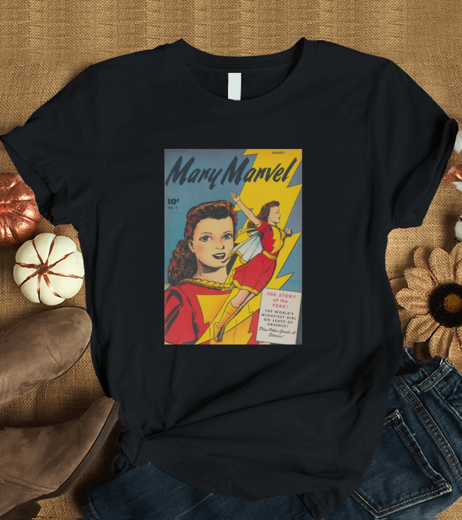 Mary Marvel August No. 4 The World's Mightiest Girl T-Shirt