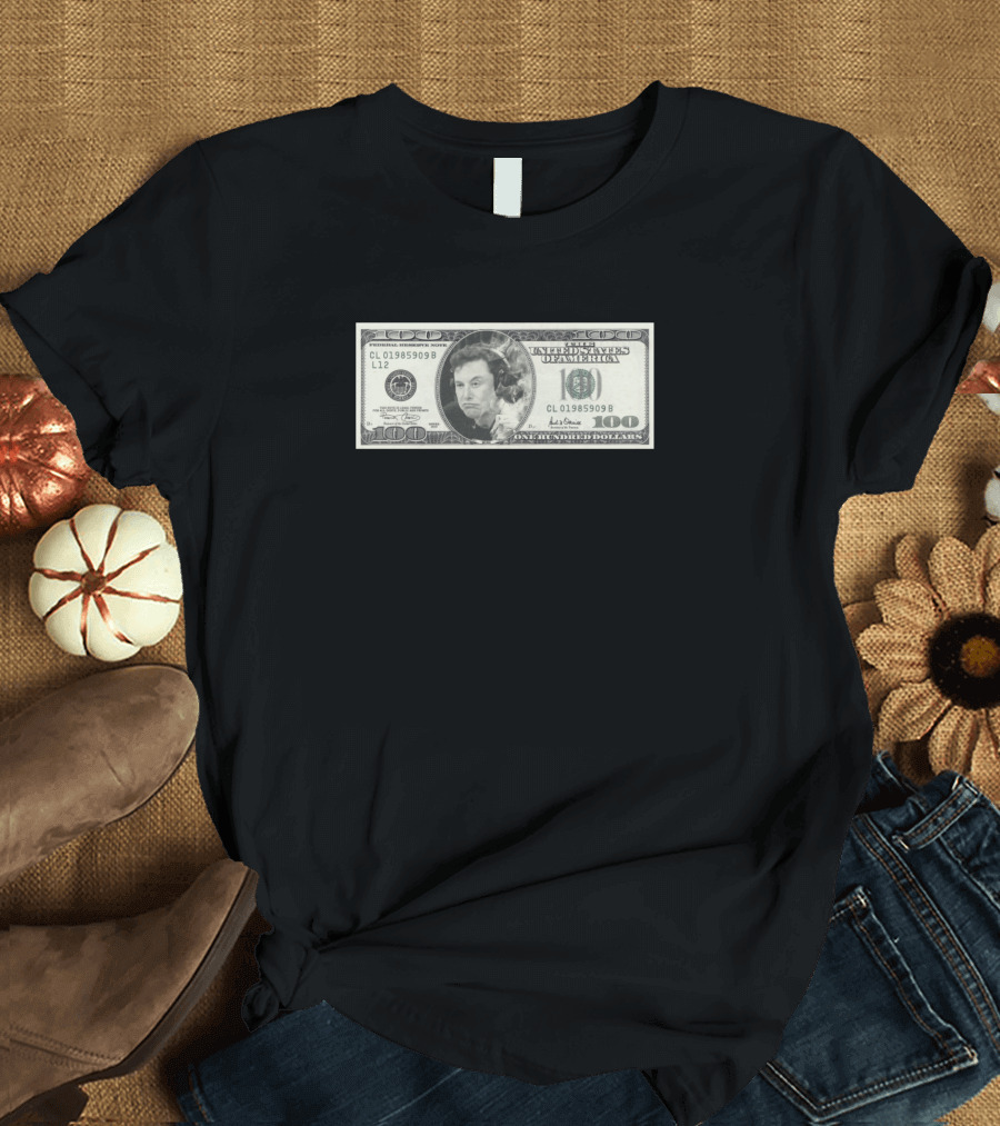 Elon Musk Smoking Hundred Dollar Bill T-Shirt