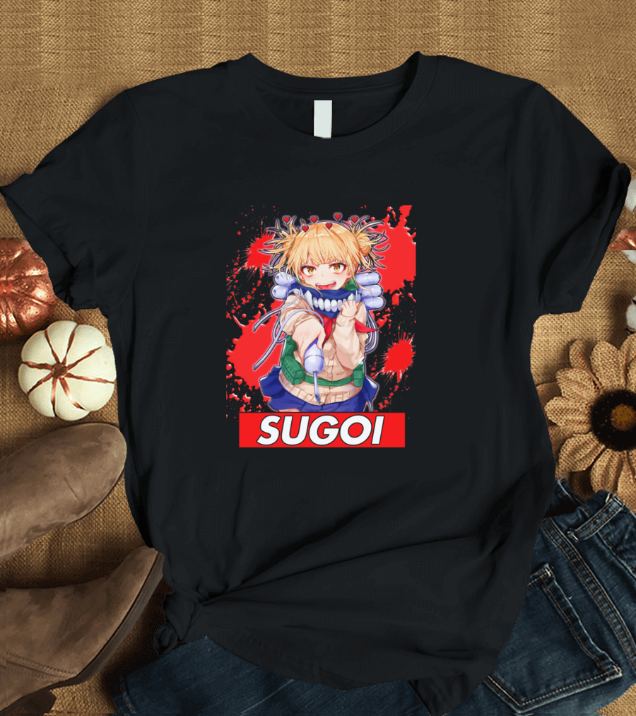 Sugoi Toga Anime Character with Blood Splatter Background T-Shirt
