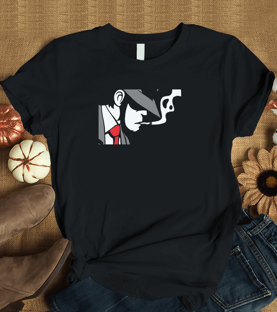 Daisuke Jigen Smoking Cool Anime Style Character Profile T-Shirt