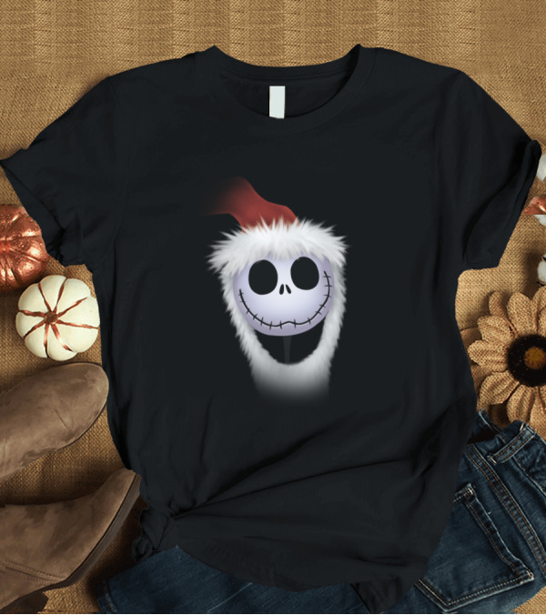 T-Shirt: Nightmare Before Christmas Jack Skellington Santa Hat T-Shirt Nightmare Before Christmas Jack Skellington Santa Hat T-Shirt