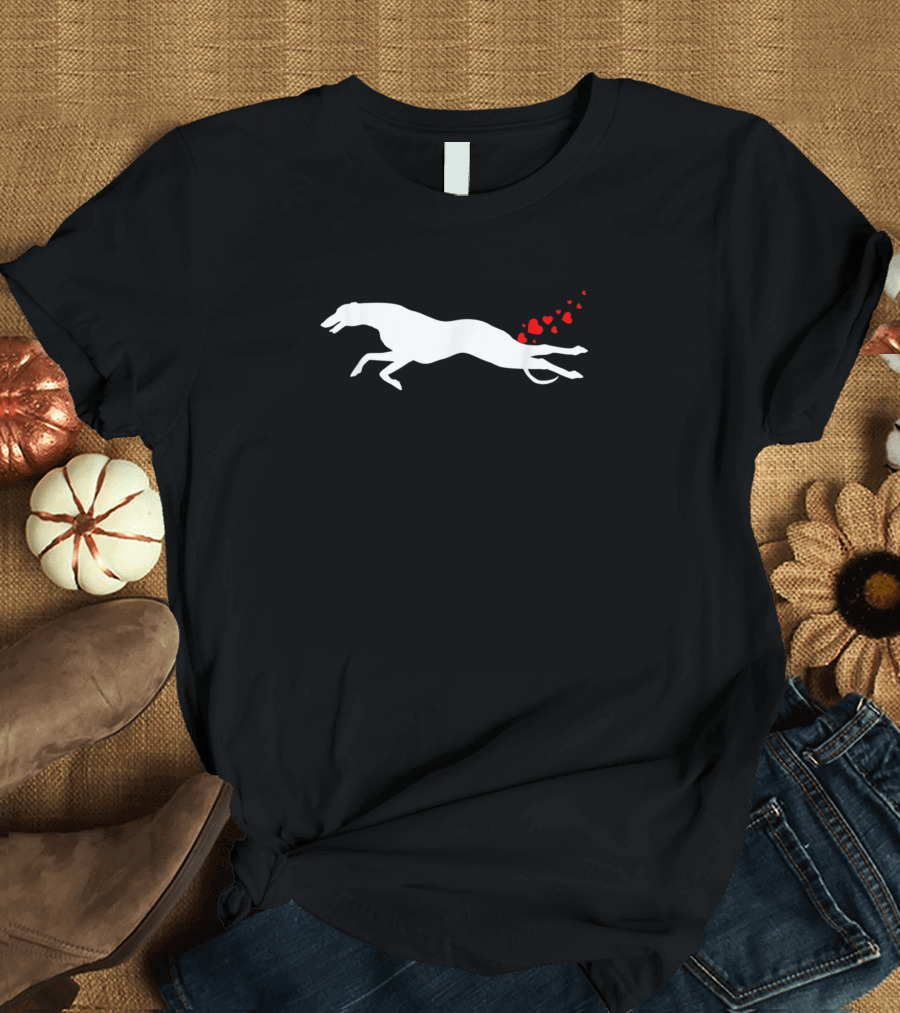 Valentines Day Greyhound Heart Farts Funny Owner Gift T-Shirt