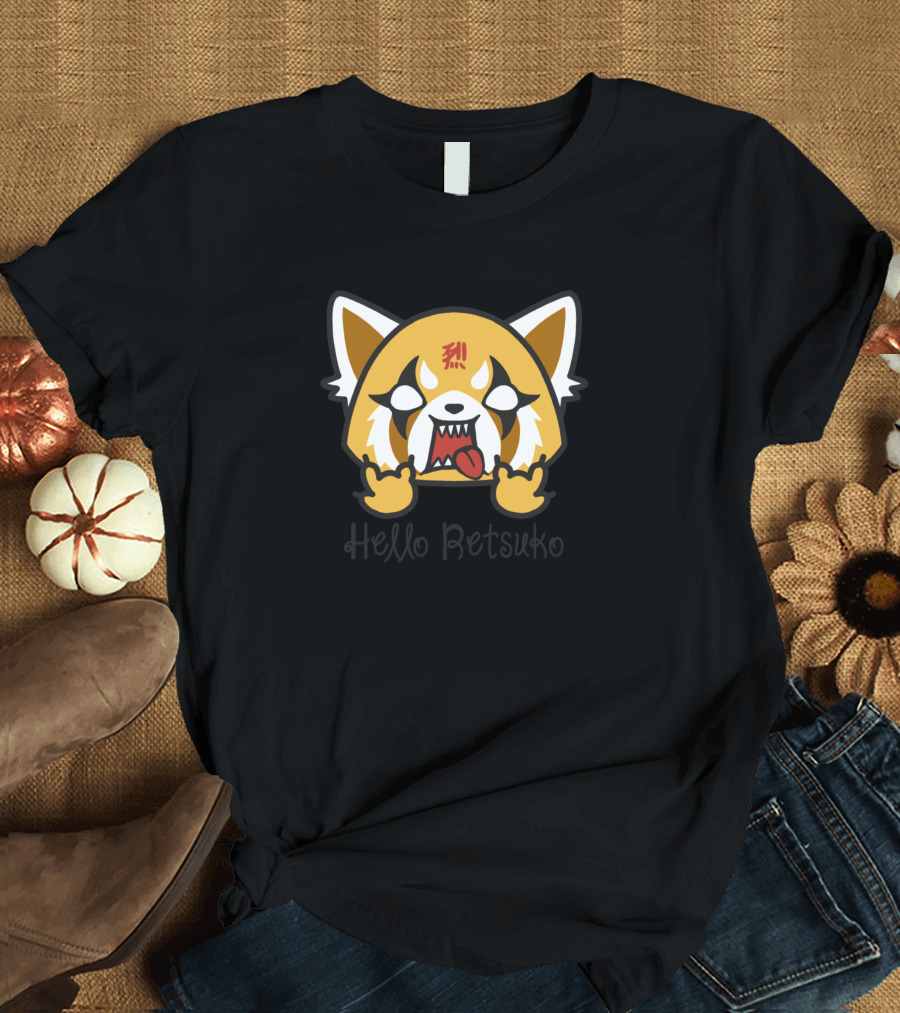 Aggretsuko Rage Emoji Cartoon Face T-Shirt