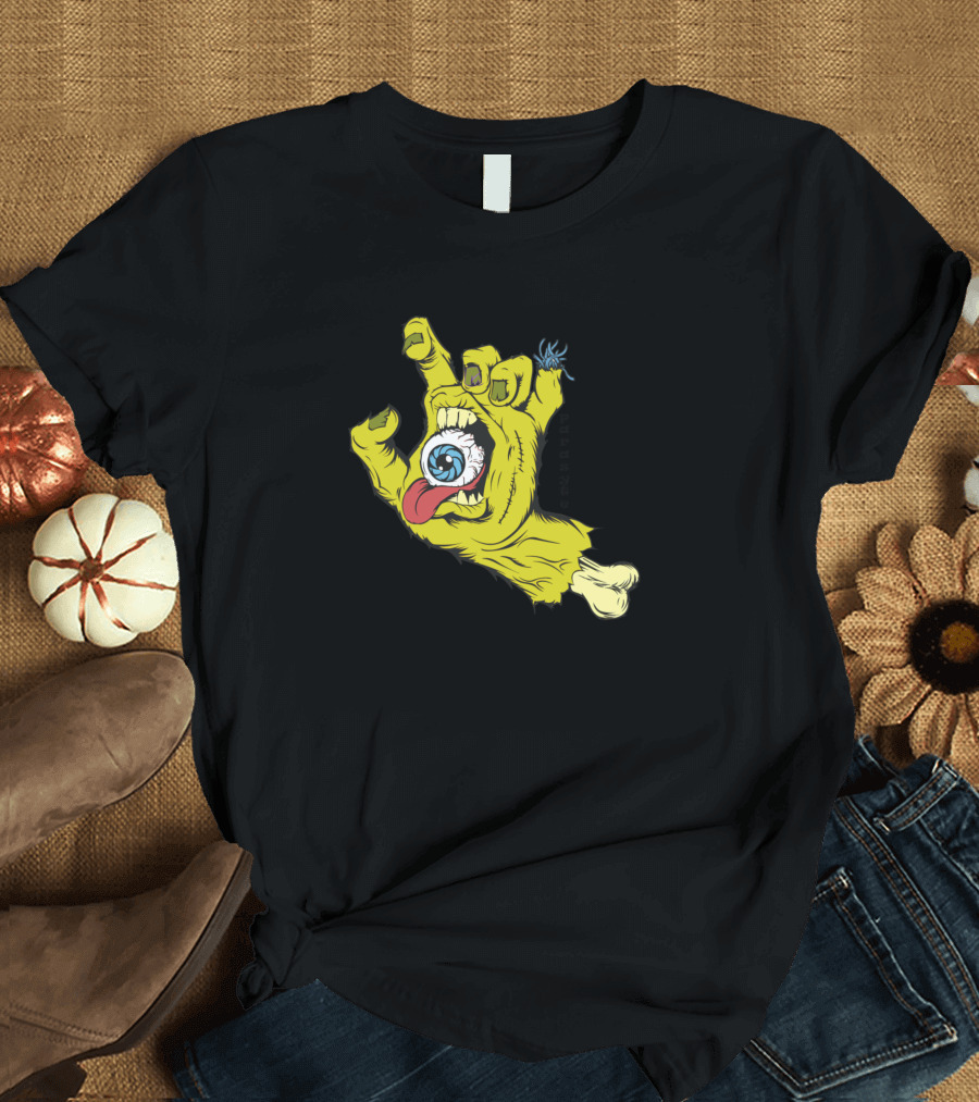 Parasyte The Maxim Creepy Green Hand with Eye and Text T-Shirt