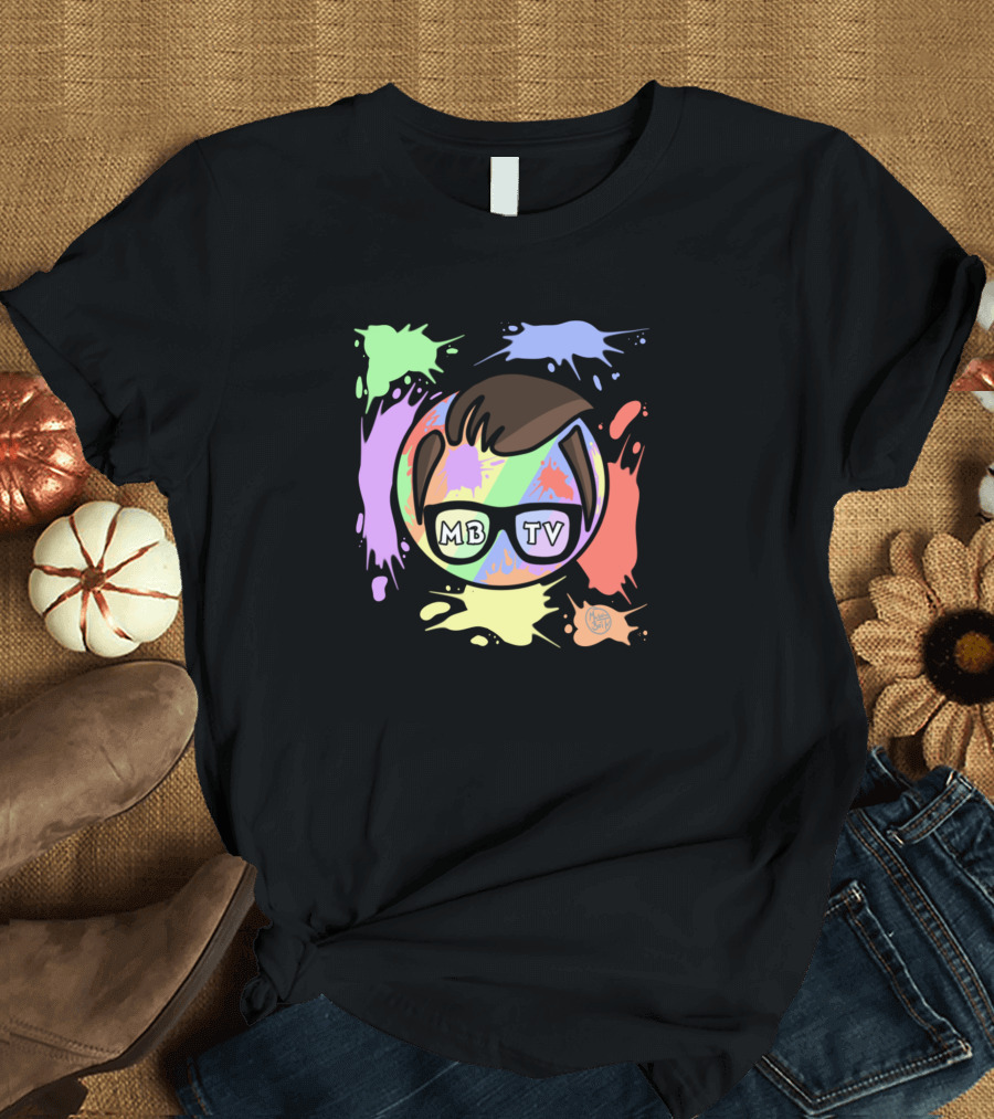 MB TV Colorful Paint Splash T-Shirt